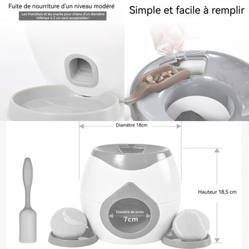 Lanceur automatique de balle pour chiens mini inclus 2 balles multifonctionnel lanceur de balle automatique pas besoin charger